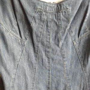 New blue denim halter style dress